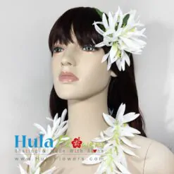 Silk Spider Lily Lei & Hair Clip Set