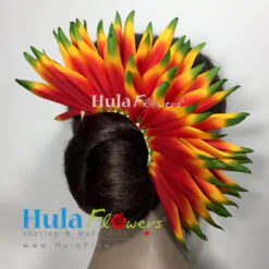 Silk Heliconia braided 5 inches