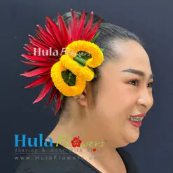 Silk Bird of paradise & Ilima Hair clip