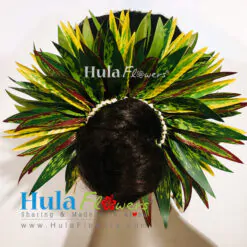 Polynesian Silk Leaves Hand Braided 7"