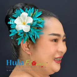 Silk Spider Lily & Plumeria hair clip