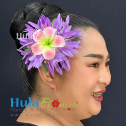 Silk Spider Lily & Plumeria hair clip