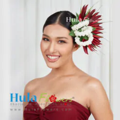 Silk Bird of paradise & Jasmine  Hair Clip