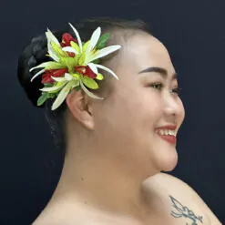 Silk Orchid & Spider Lily hair clip