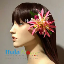 Silk Orchid & Spider Lily hair clip