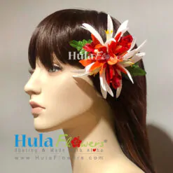 Silk Orchid & Spider Lily hair clip