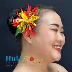 Silk Orchid & Spider Lily hair clip