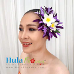 Silk Spider lily & Plumeria Hair Clip