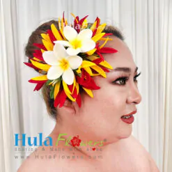 Silk Spider lily & Plumeria Hair Clip