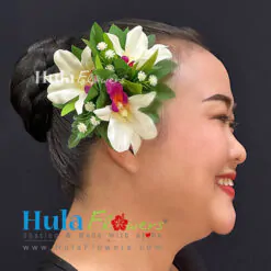Silk Orchid hair clip