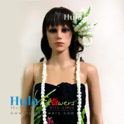Silk Jasmine Hair Clip & Lei