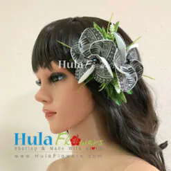 Tribal Plumeria with hair clip