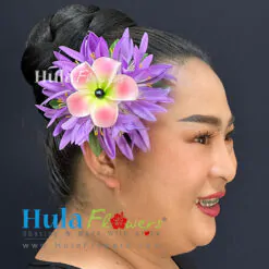 Silk Spider Lily & Plumeria hair clip