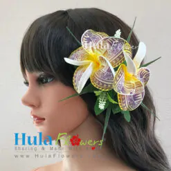 Tribal Plumeria hair clip
