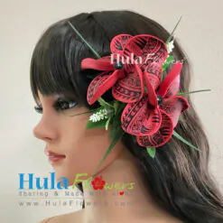 Tribal Plumeria with hair clip
