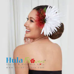 Silk Bird of paradise & Lehua hair clip