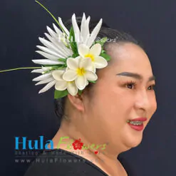 Silk Heliconia & Plumeria Hair Clip