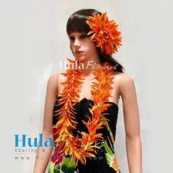 Silk Spider Lily Lei & Hair Clip Set