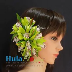 Silk Cymbidium Orchid Hair Clip