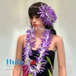 Silk Spider Lily Lei & Hair Clip Set