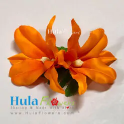 Silk Double Orchid Hair Clip - #15