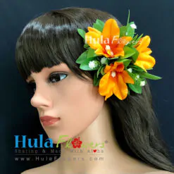 Silk Orchid hair clip
