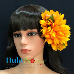 Silk Orange Champaca Hair clip (M)