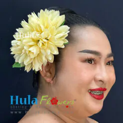 Silk Off White Champaca Hair clip (L)