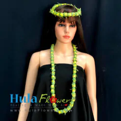 Silk Yellow Rose Lei set