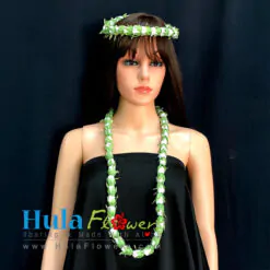 Silk White Rose Lei set