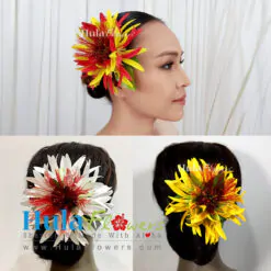 Hawaiian Red Lehua & Spider Lily Hair Clip
