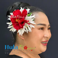 Silk Spider lily & Hibiscus Hair Clip