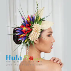 Tropical Flowers hair clip