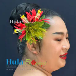 Hawaiian Lehua & Spider Lily Hair Clip