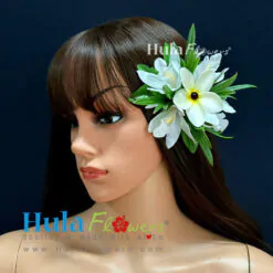 Silk Cymbidium Orchid with pearl Hair Clip