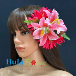 Silk Spider Lilies & Lilies Hair Clip