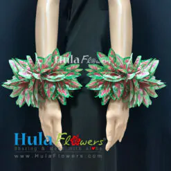 2 x Polynesian Silk Foliage Wristbands or Anklets