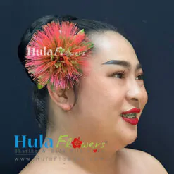 Pink Lehua hair clip (L)
