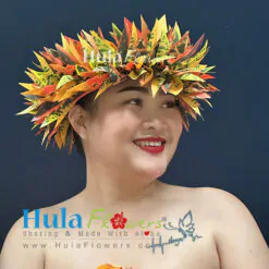 Silk Croton Leaves Haku 22 inches