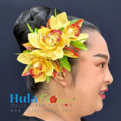 Silk Orchids hair clip