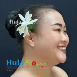 Silk Double Orchid Hair Clip
