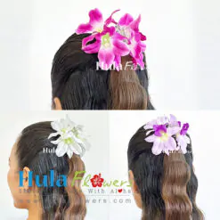 Silk Orchids Claw clip