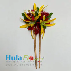 Tropical flowers on stick
