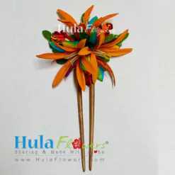 Tropical flowers on stick