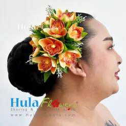 Silk Orchid hair clip