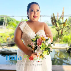 Silk Tropical flowers Bouquet  (M)