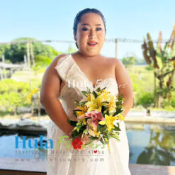 Silk Tropical flowers Bouquet (M)