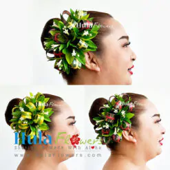 Silk leaves hair clip (M)