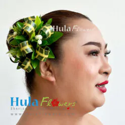 Silk leaves hair clip (S)