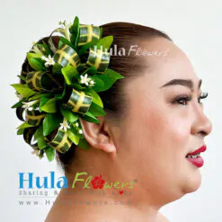 Silk leaves hair clip (M)